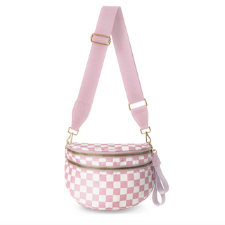 Women's Checked Crossbody Bag | With Adjustable Strap