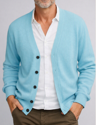 Pull en tricot classique pour hommes | Avec boutons
