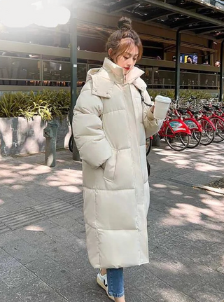 Doudoune longue hiver femme | Avec capuche