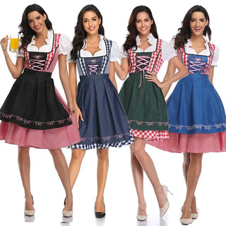 Disfraz de Oktoberfest para mujer | Dirndl clásico con delantal