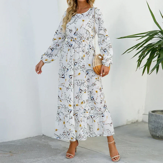 Robe décontractée à motif floral pour femme | Maxi