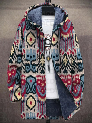 Pánská bunda s aztéckou kapucí | Na zip