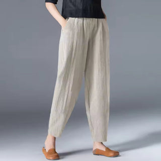 Damen Lockere Hose | Elastischer Bund