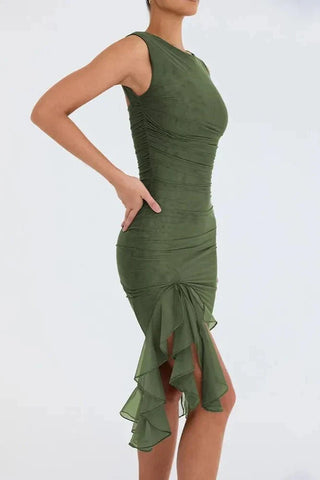 Damen Elegantes Cocktail Sommerkleid | Midi