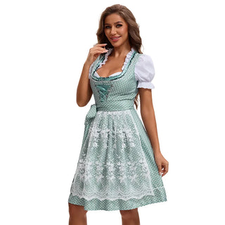 Dámské dirndl šaty na Oktoberfest | Se šněrováním a zástěrou