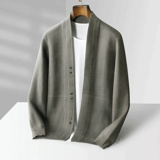 Herren Minimalistischer Strickcardigan | Offene Vorderseite