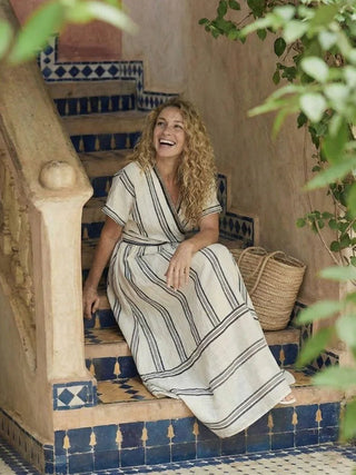Robe d'été rayée pour femme | Maxi