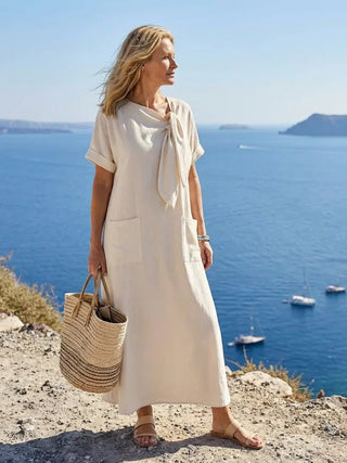 Damen Sommerkleid mit Taschen | Maxi