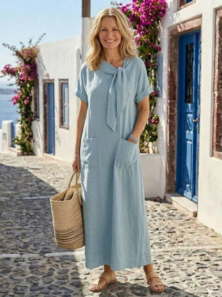 Damen Sommerkleid mit Taschen | Maxi