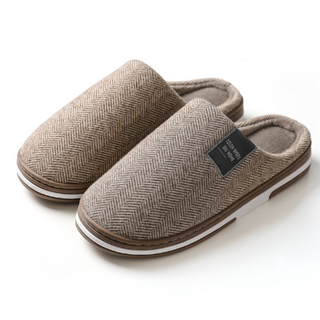 Men's slip-on slippers | Herringbone pattern