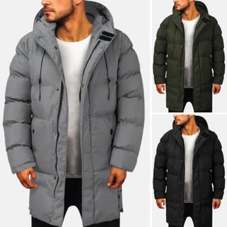 Herren Winter Daunenjacke | Mit Kapuze Lang Casual