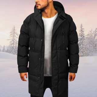 Herren Winter Daunenjacke | Mit Kapuze Lang Casual