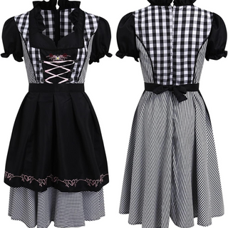 Vestido dirndl para mujer para el Oktoberfest | Dirndl con delantal