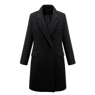 Women's Winter Trench Coat | Double-breasted & Notched Collar