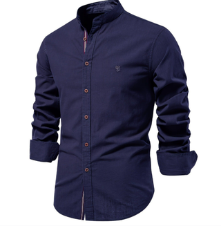 Men's shirt with stand-up collar | Long sleeves