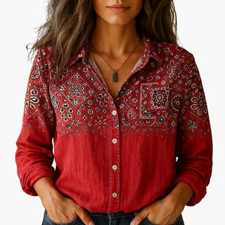 Dámská boho halenka s dlouhým rukávem | Ležérní