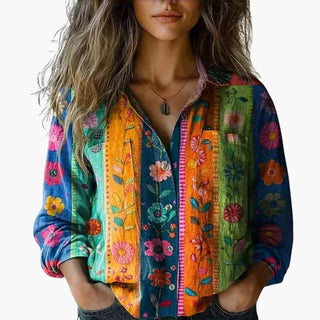 Dámská boho halenka s dlouhým rukávem | Ležérní