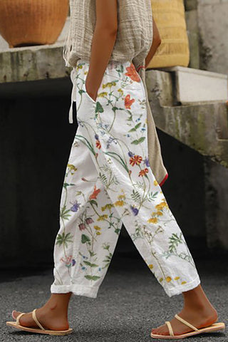 Pantalones casuales ombré para mujer | Con cordón