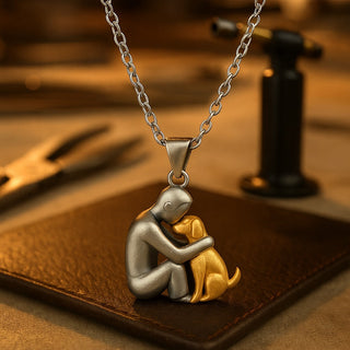 Collier pendentif pour amoureux des chiens | Design câlin
