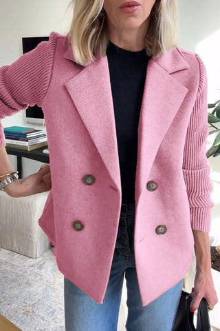 Women's Double-Breasted Blazer | Knitted