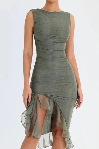 Damen Elegantes Cocktail Sommerkleid | Midi