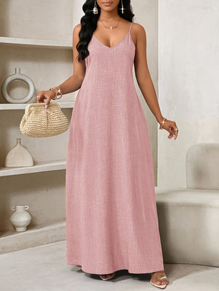 Robe d'été pour femmes à bretelles spaghetti | maxi