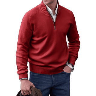 Men's Half-Zip Knit Sweater | Long Sleeve