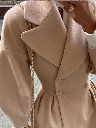 Women's trench coat | Double-breasted with lapels & long fit