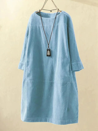 Women's Summer Dress with Three-Quarter Sleeve | Midi
