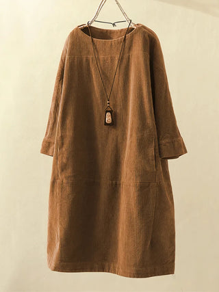 Women's Summer Dress with Three-Quarter Sleeve | Midi