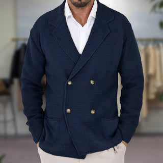 Men's Double-Breasted Blazer | In Knit Style