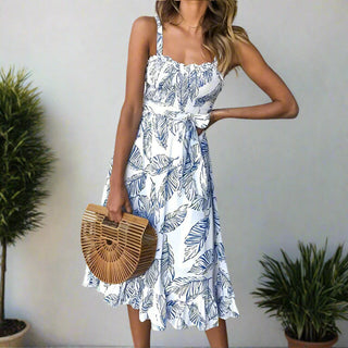 Damen Kleid mit Spaghettiträgern | Midi