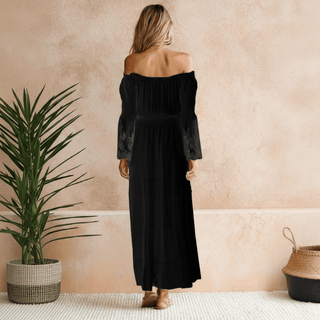 Damen Schulterfreies Kleid | Maxi