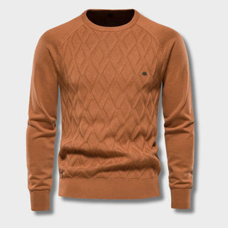 Men's diamond knit sweater | crew neck