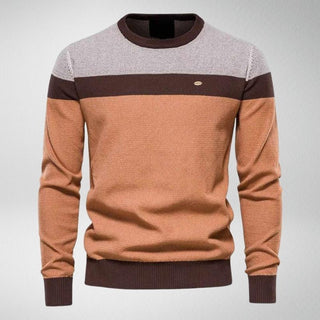 Men's Colorblock Knit Sweater | Crew Neck