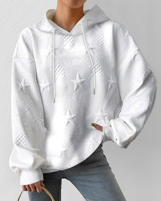 Women's Relief Star Hoodie | Long Sleeve