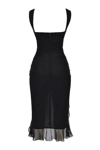 Damen Elegantes Cocktail Sommerkleid | Midi