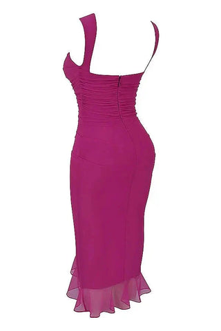 Damen Elegantes Cocktail Sommerkleid | Midi