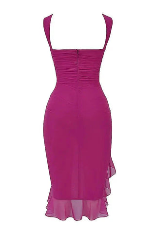 Damen Elegantes Cocktail Sommerkleid | Midi