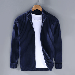 Men's Ribbed Knit Cardigan | Classic Fit