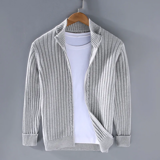Men's Ribbed Knit Cardigan | Classic Fit