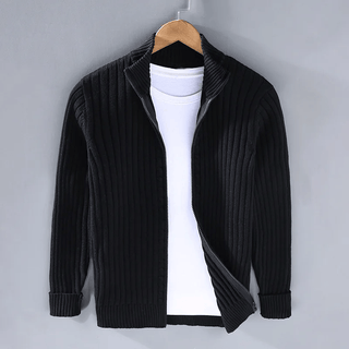 Men's Ribbed Knit Cardigan | Classic Fit