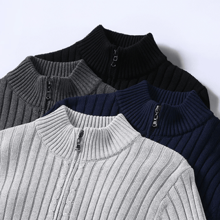 Men's Ribbed Knit Cardigan | Classic Fit