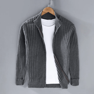 Men's Ribbed Knit Cardigan | Classic Fit