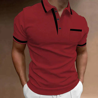Men's Short Sleeve Polo Shirt | Contrast