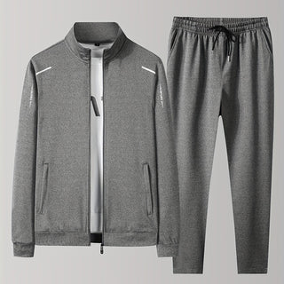 Herren Zip Front Trainingsanzug | Lässiges Zweiteiliges Set