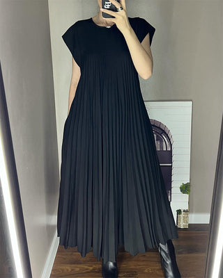 Robe d'été plissée pour femme | Maxi