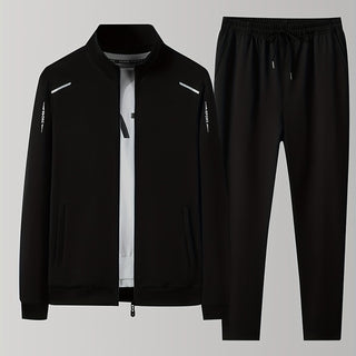 Herren Zip Front Trainingsanzug | Lässiges Zweiteiliges Set