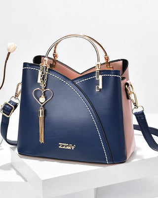 Damen Elegante Große Handtasche Schulterriemen – Blue
