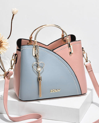 Damen Elegante Große Handtasche Schulterriemen – Dark Pink